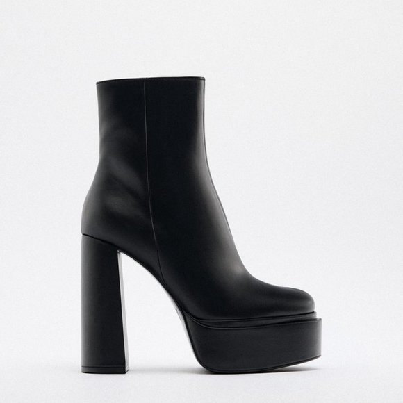 ZARA 2022 PLATFORM ANKLE BOOTS - Picture 4 of 8